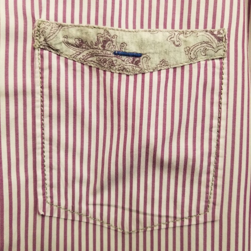 Robert Graham Jeans Stripe Long Sleeve Shirt XL - Picture 6 of 8